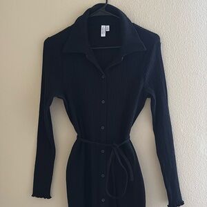 & Other Stories Button Up Ribbed Dress